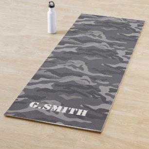 Grey Texture Camouflage. Camo your Yoga Mat