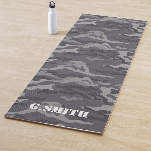Grey Texture Camouflage. Camo your Yoga Mat (In Situ)