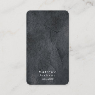 Grey Texture Modern Plain Professional Manager Business Card