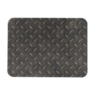 Grey Textured Industrial Metal Magnet