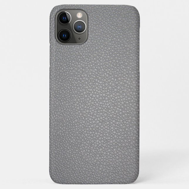 Grey Textured Leather Pattern Print Case-Mate iPhone Case (Back)