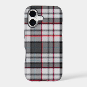 Grey textured tartan plaid