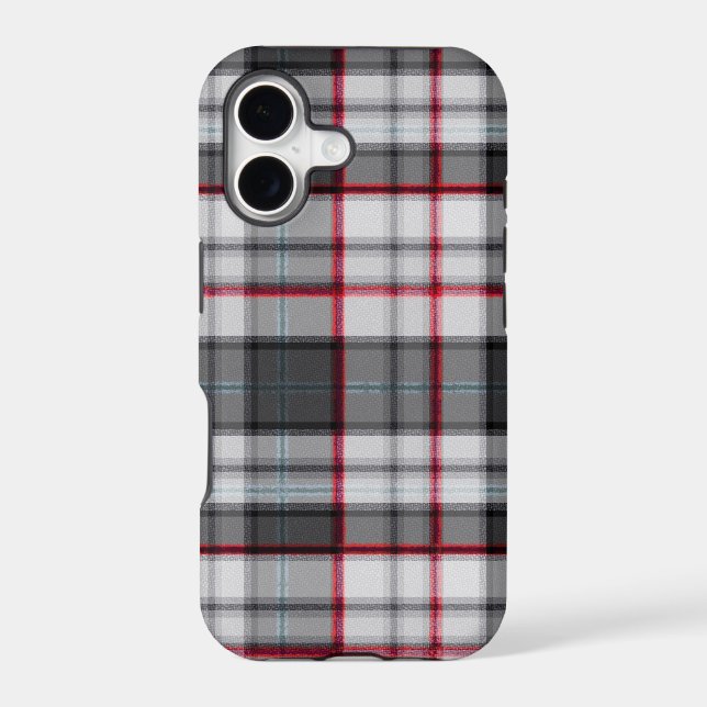 Grey textured tartan plaid  (Back)