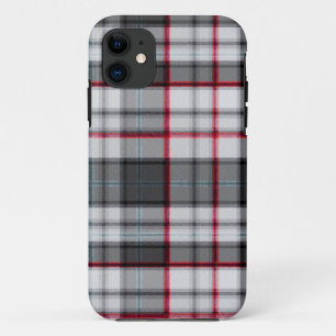 Grey textured tartan plaid  Case-Mate iPhone case