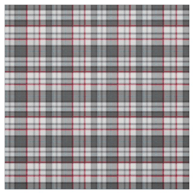 Grey textured tartan plaid  fabric (Swatch)