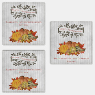 Grey Thanksgiving Pumpkins and Squash