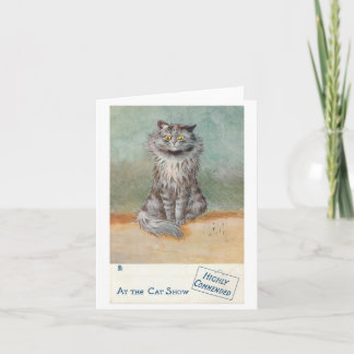 Grey @ the Cat Show II by Louis Wain Card