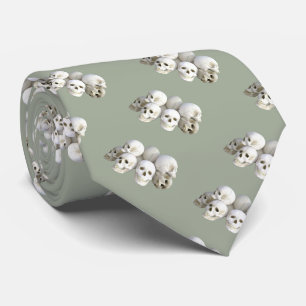 Grey Tie/Skulls Tie