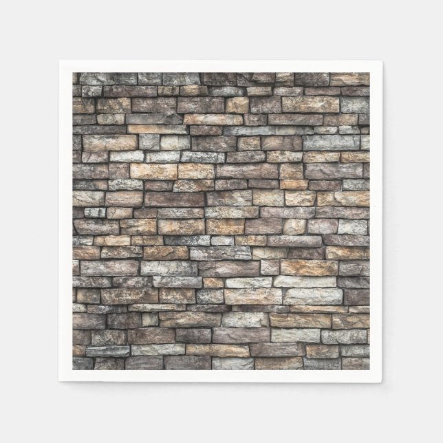 Grey tiles brick wall napkin (Front)