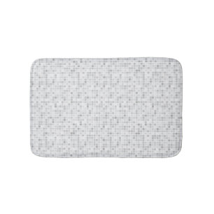 Grey Tiles Pattern Bath Mat