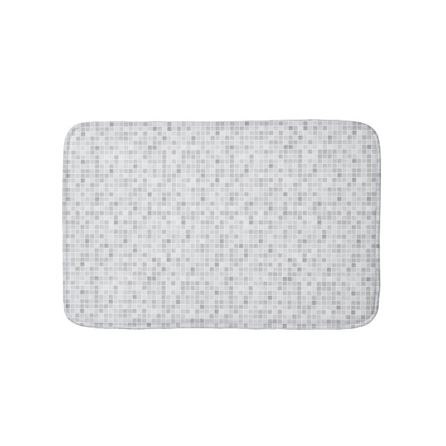 Grey Tiles Pattern Bath Mat (Front)