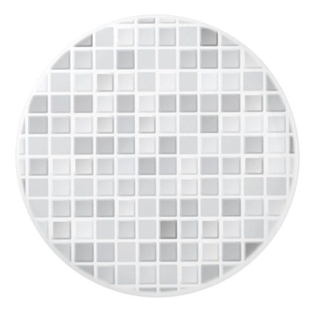 Grey Tiles Pattern Ceramic Knob (Front)