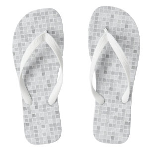 Grey Tiles Pattern Jandals