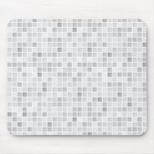 Grey Tiles Pattern Mouse Pad (Front)