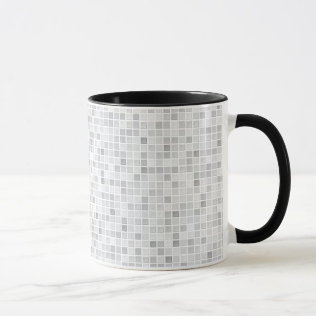 Grey Tiles Pattern Mug (Right)