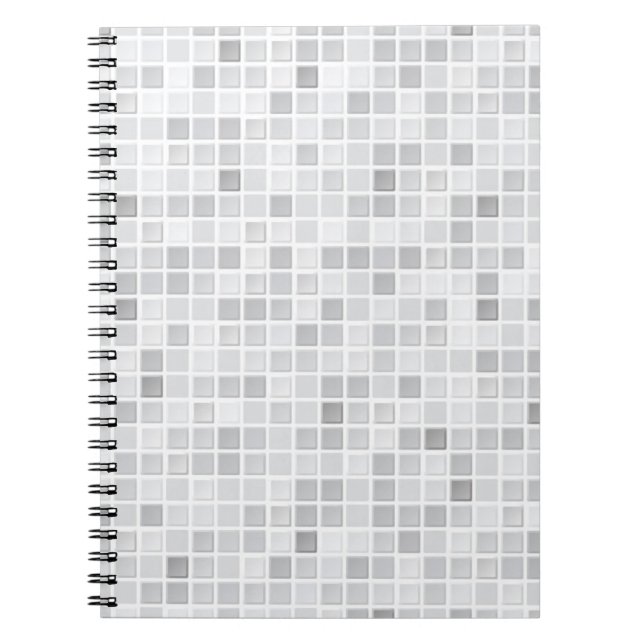 Grey Tiles Pattern Notebook (Front)