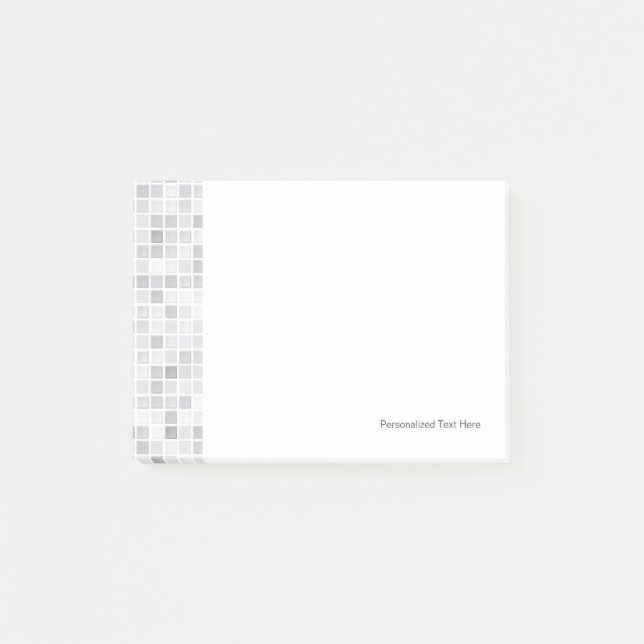 Grey Tiles Pattern Post-it Notes (Front)