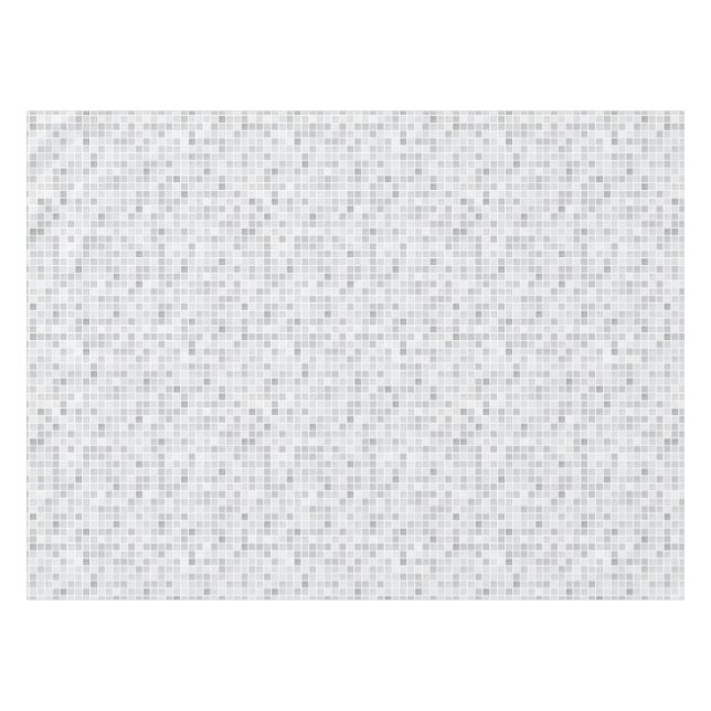 Grey Tiles Pattern Tablecloth (Front (Horizontal))