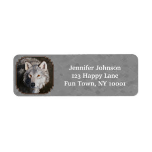 Grey Timber Wolf Face