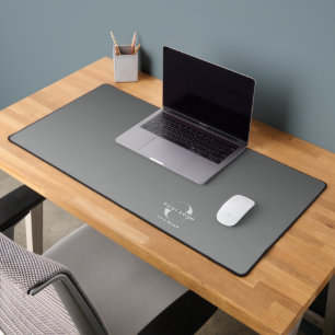 Grey to black Business logo Company brand Minimal Desk Mat