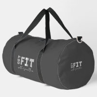 Grey Tones Get Fit Fitness Dumbell Logo