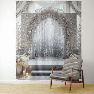 Grey Tones Hanging Tapestry for Photos