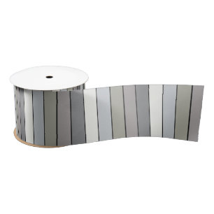 Grey Tones With Black Stripes On Watercolor Paper Satin Ribbon