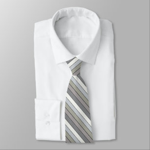 Grey Tones With Black Stripes On Watercolor Paper Tie