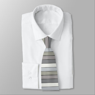 Grey Tones With Black Stripes On Watercolor Paper Tie