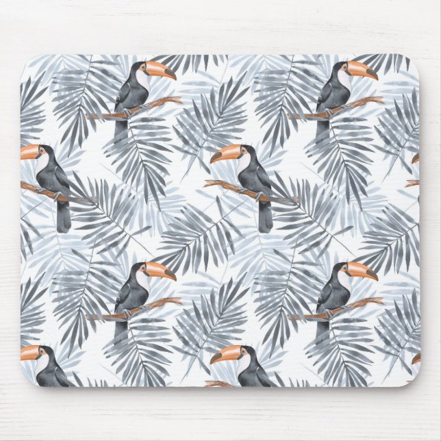 Grey Toucan Mouse Pad (Front)