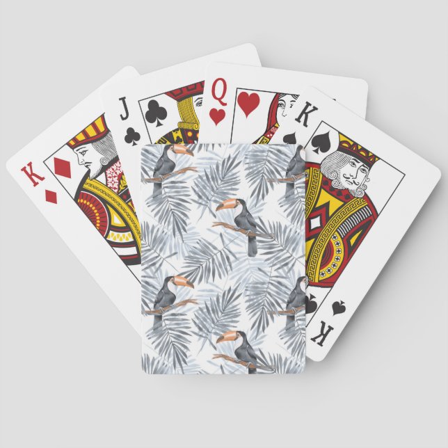 Grey Toucan Playing Cards (Back)