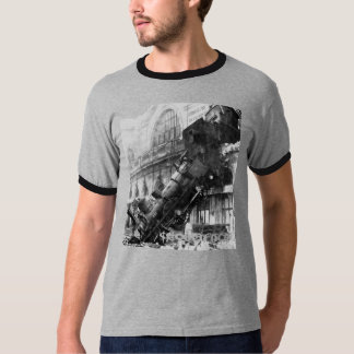 Grey Train Wreck Ringer Tee
