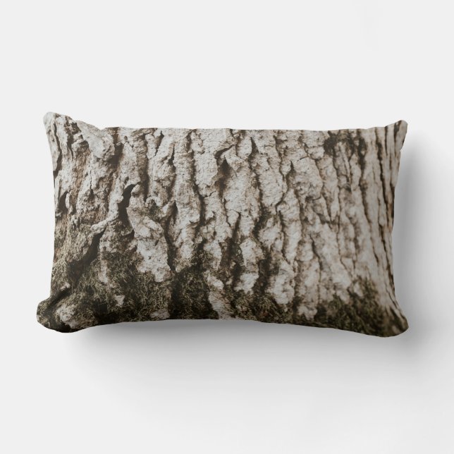 Grey tree trunk lumbar cushion (Front)