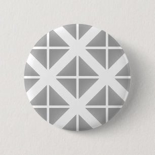 Grey Trendy Triangle Pattern 6 Cm Round Badge