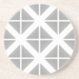 Grey Trendy Triangle Pattern Coaster