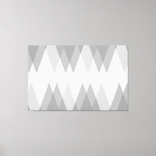 Grey triangles canvas print