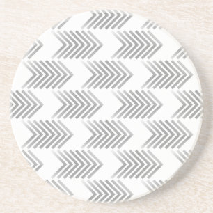 Grey Tribal Arrow Pattern Coaster