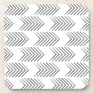 Grey Tribal Arrow Pattern Coaster