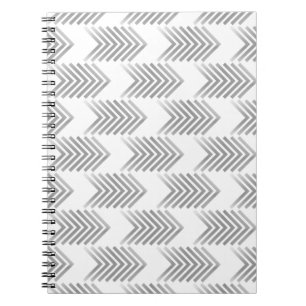 Grey Tribal Arrow Pattern Notebook