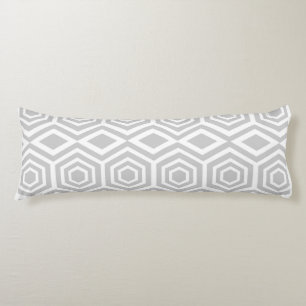 Grey Turkish Geometric Pattern Body Cushion