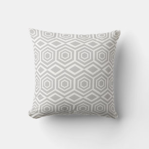Grey Turkish Geometric Pattern Cushion