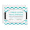Grey & Turquoise Chevron Bridal Shower Invitations