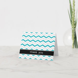 Grey & Turquoise Chevron custom Thank You Cards