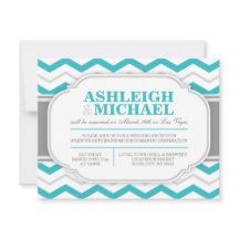 Grey & Turquoise Chevron Wedding Reception ONLY