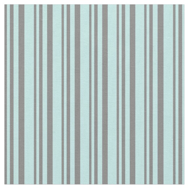 Grey & Turquoise Coloured Pattern of Stripes Fabric (Close Up)