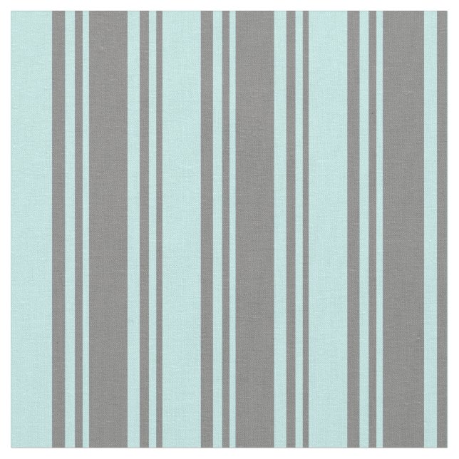 Grey & Turquoise Coloured Stripes Fabric (Close Up)