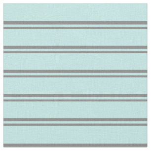 Grey & Turquoise Coloured Stripes/Lines Pattern Fabric