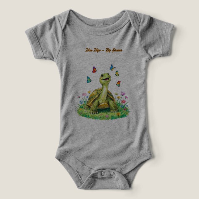 Grey Turtle Butterfly Toddler  (Design Front)