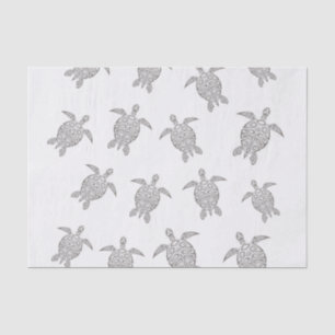 Grey Turtles Pattern Tissue Paper