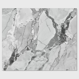 Grey "Twilight Marble Fantasy" Marble Texture Wrap Wrapping Paper
